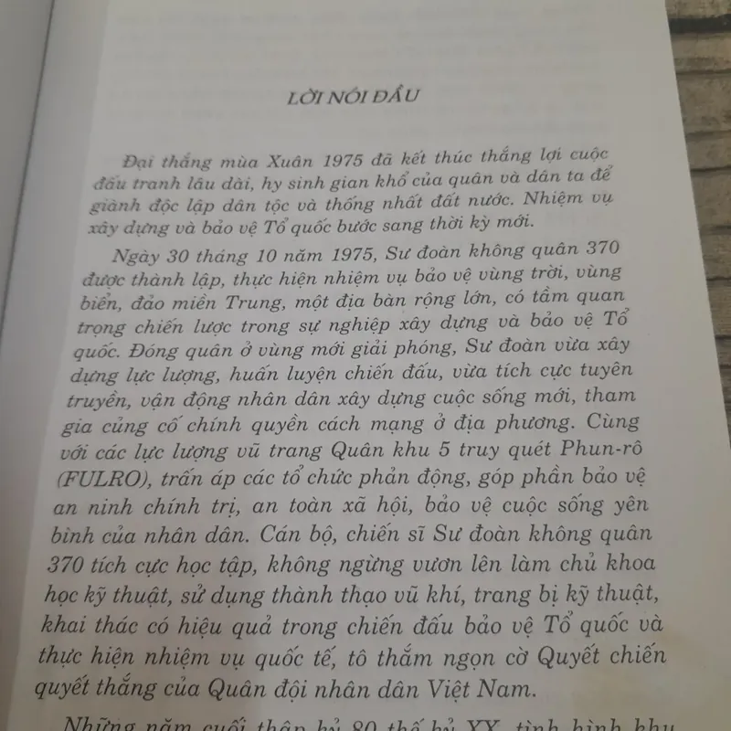 Lịch sử Sư đoàn Không quân 370. Quân chủng Phòng Không- Không Quân 696354