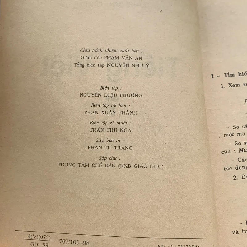 Tiếng Việt 7, tập 2, in năm 1999 714021