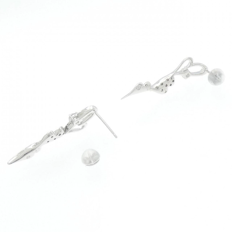 K18WG Bông tai kim cương hình trái tim 0.40CT - Hàng hiệu chính hãng 870493