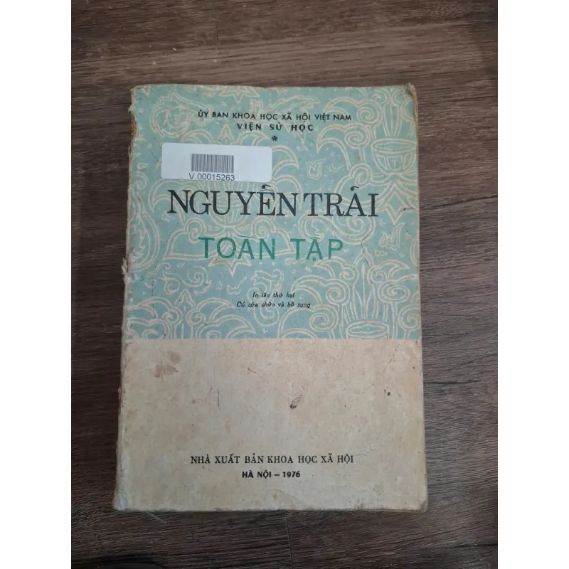 NGUYỄN TRÃI TOÀN TẬP 1976 - BẢN ĐẦY ĐỦ CÓ BỔ SUNG 728846