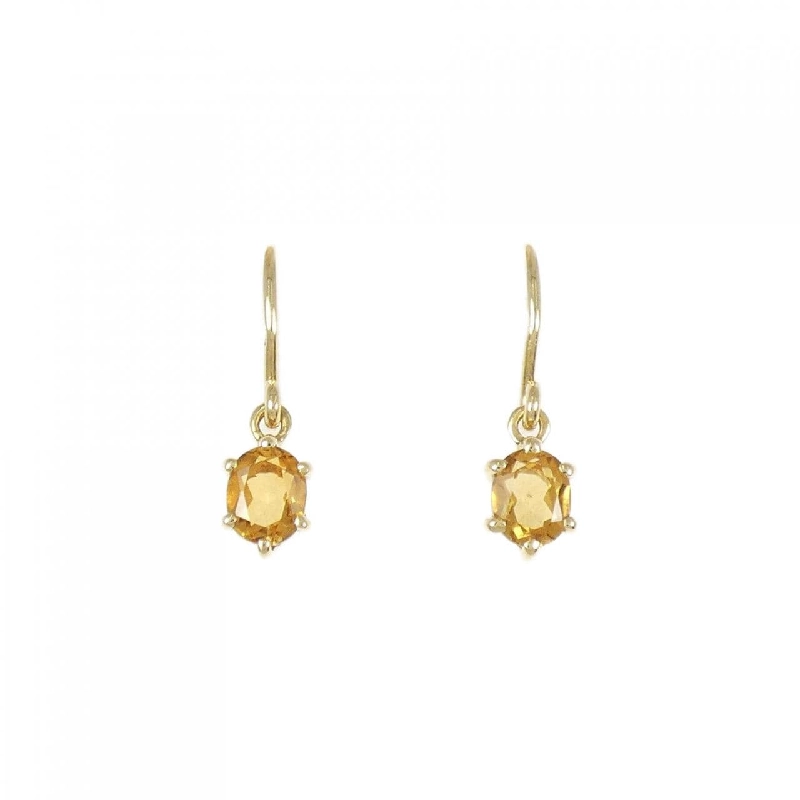 K18YG Citrine Bông tai - Hàng hiệu Chính hãng 872115