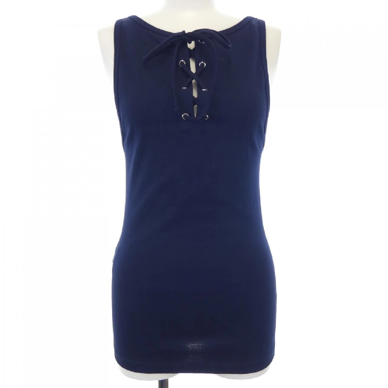 Áo tank cotton có ren logo tam giác PRADA 39603 SOOO 10Z0 627663