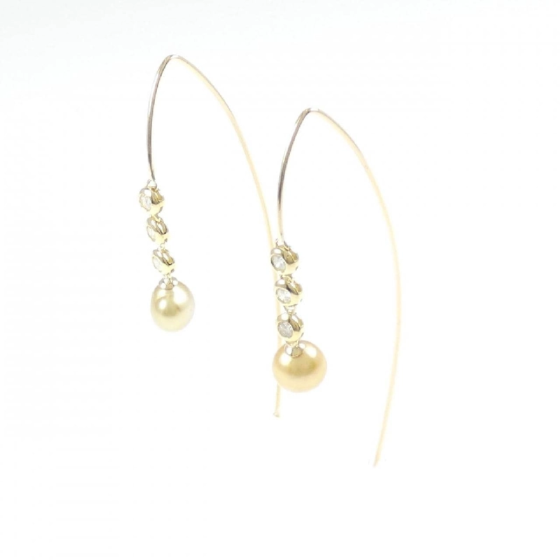 K18YG Bạch Ngọc Trai Bông Tai - Hàng hiệu Chính hãng 865139