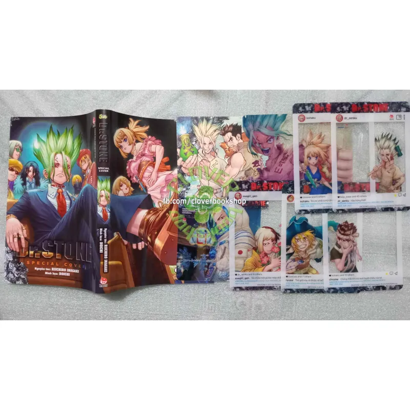 900K/bộ - Dr.STONE trọn bộ + ngoại truyện - tặng kèm card nhựa + bìa áo đặc biệt 750430