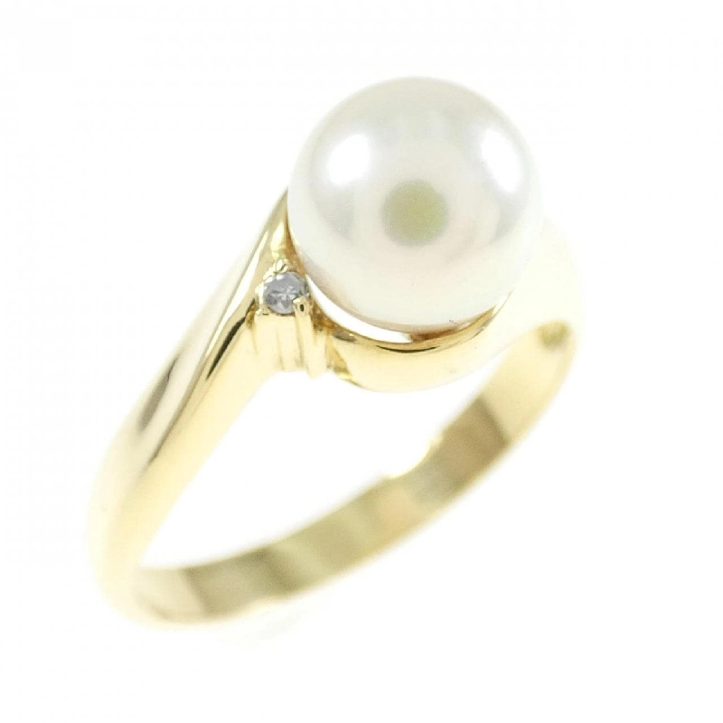 Nhẫn ngọc trai Akoya K18YG 6.7mm 671074