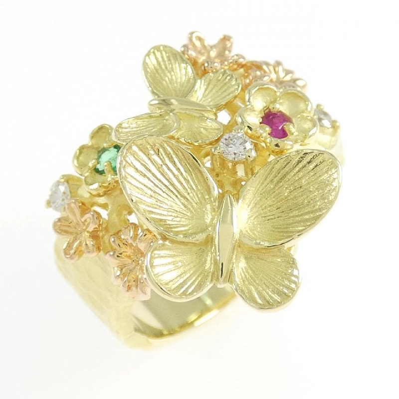 Nhẫn đá màu bướm K18YG/K18PG 667475