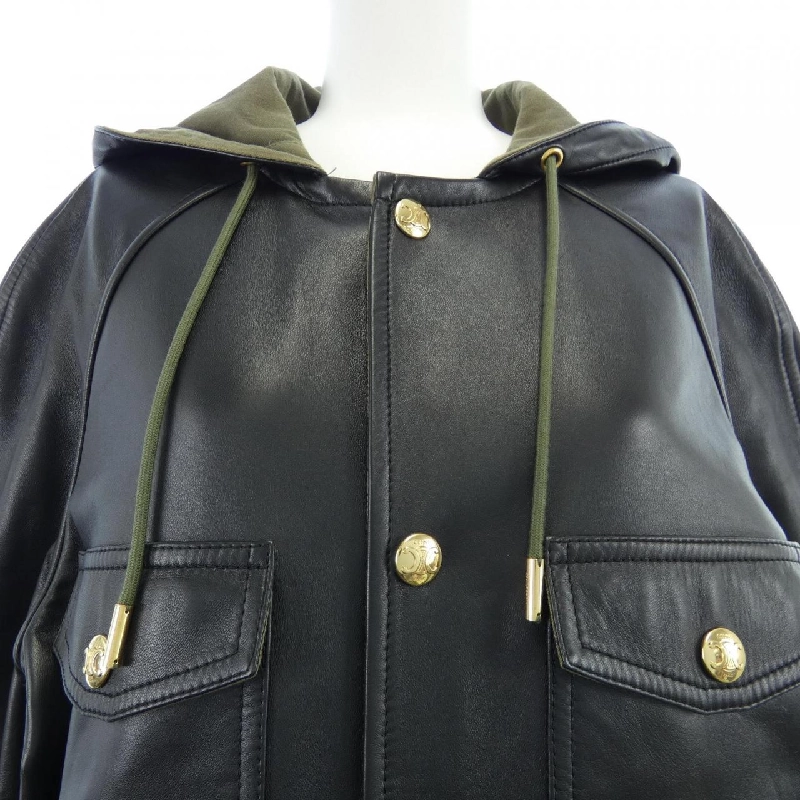 Áo khoác da oversized CELINE 2D493151T 633623