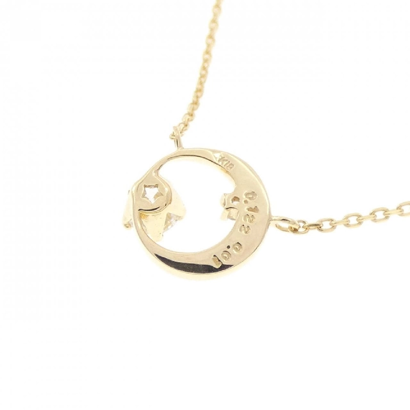 Dây chuyền kim cương K18YG hình trăng 0.122CT - Hàng hiệu chính hãng 861389