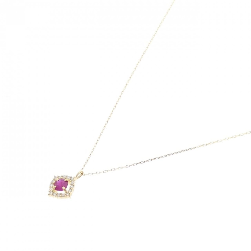 Dây chuyền ruby K18YG 0.25CT - Hàng hiệu chính hãng 866917