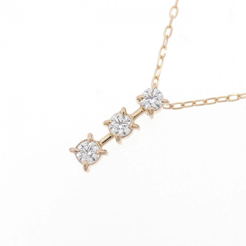 K18PG Ba viên đá kim cương dây chuyền 0.18CT - Hàng hiệu Chính hãng 862222