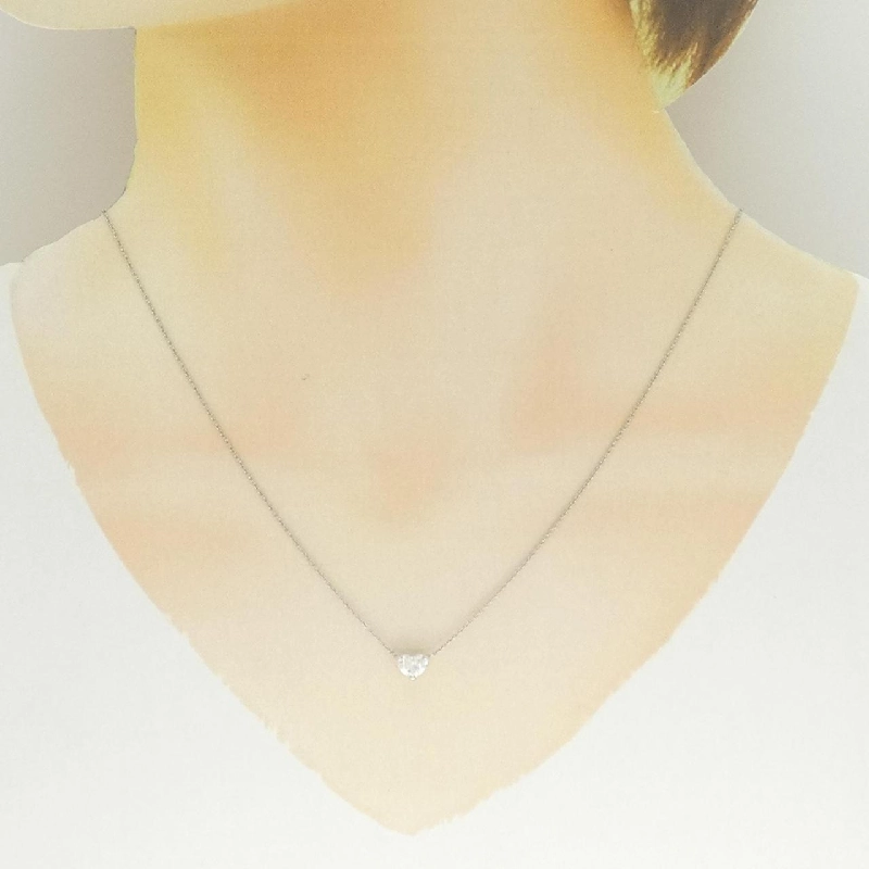 Dây chuyền kim cương PT900/PT850 0.483CT F SI1 hình trái tim - Hàng hiệu Chính hãng 879969