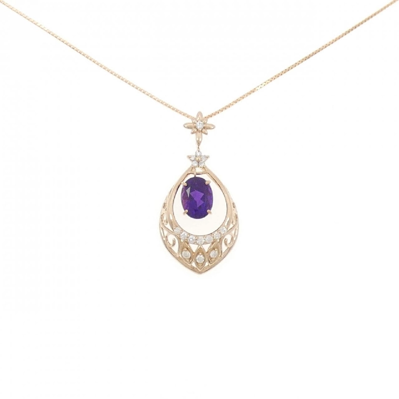 K18PG Mặt dây chuyền Amethyst 1.20CT - Hàng hiệu Chính hãng 859556