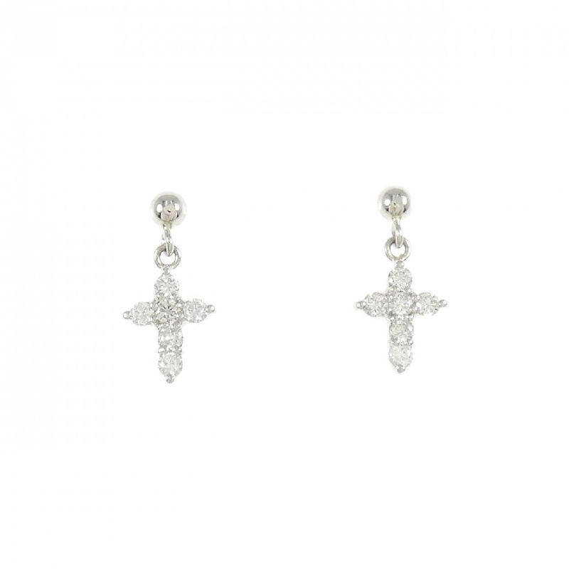 PT900 Bông tai kim cương chéo 0.20CT - Hàng hiệu Authentic 869230