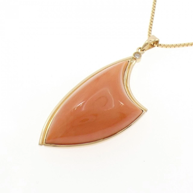 K18YG Mặt dây chuyền san hô - Hàng hiệu Chính hãng 847145