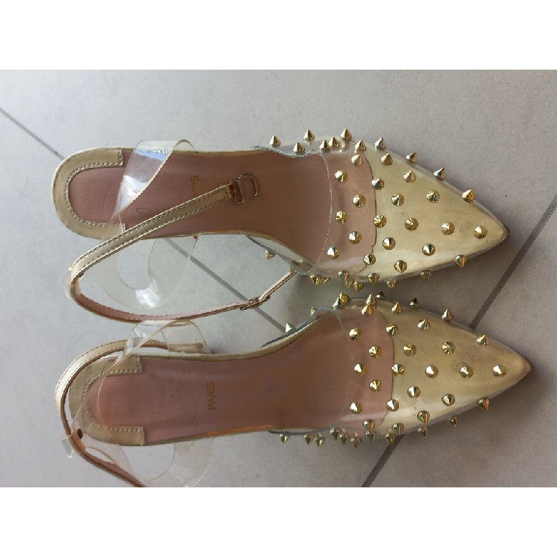 Giày trong suốt, đính đá, kiêu dáng quyến rũ,  size 36,5 19507