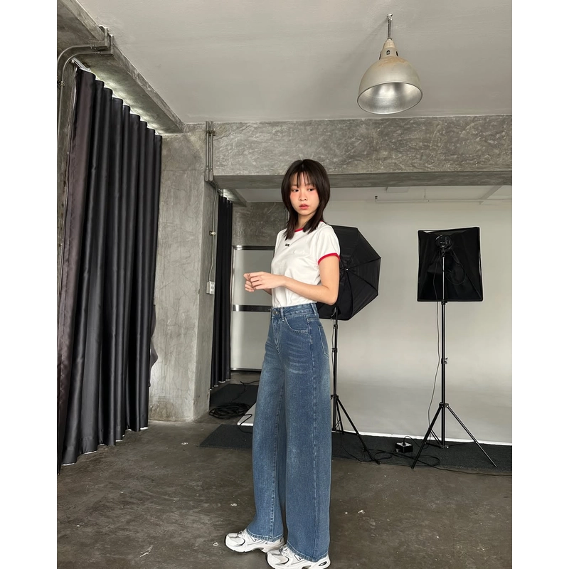 Quần Jean Nữ dành cho người cao trên m65 màu xanh  539151