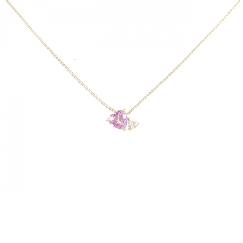 K18PG Dây chuyền hình trái tim Sapphire 0.43CT - Hàng hiệu Chính hãng 862735