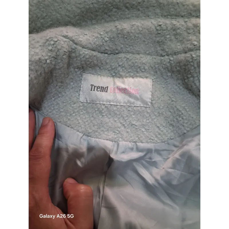 Áo khoác blazer nữ màu xám chất liệu dạ mềm mại size L 1014010