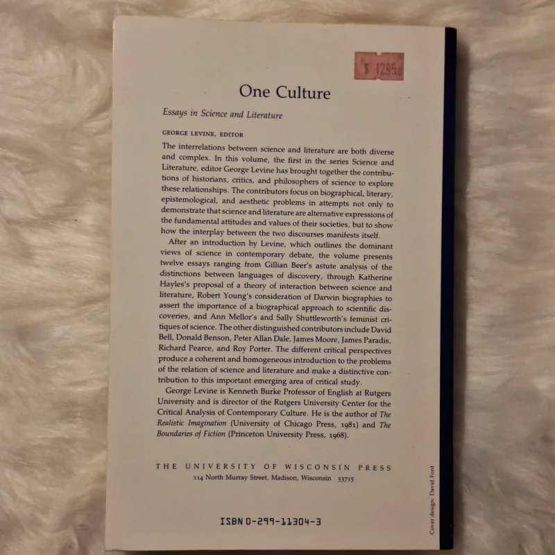 George Levine - One Culture: Essays in Science and Literature 782809