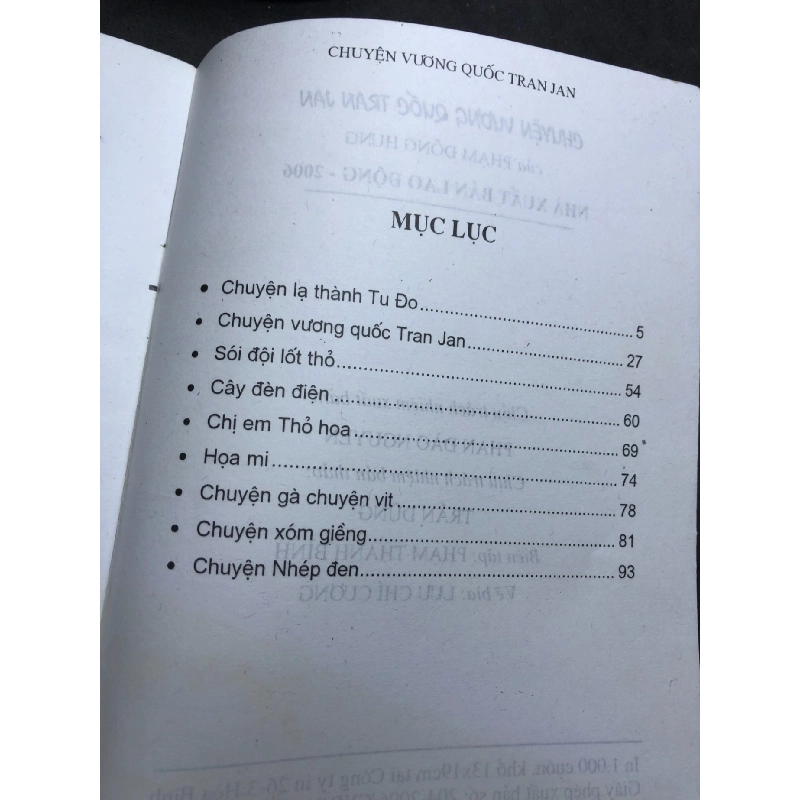 Chuyện vương quốc Tran Jan 2006 mới 70% ố bẩn nhẹ Phạm Đông Hưng HPB0906 SÁCH VĂN HỌC 915884