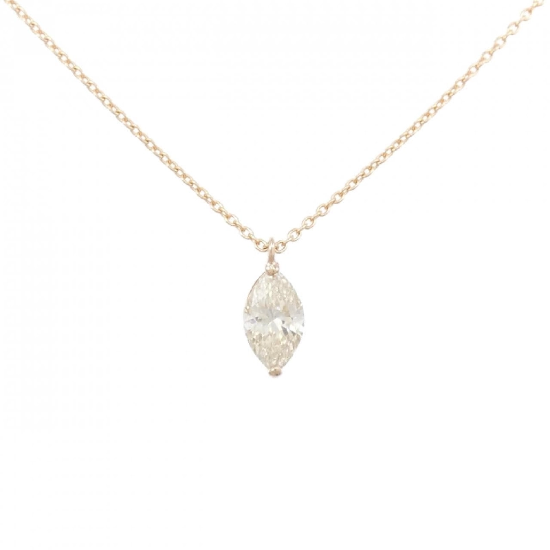 K18PG Dây chuyền kim cương 0.749CT M VS1 cắt Marquis - Hàng hiệu Chính hãng 874038