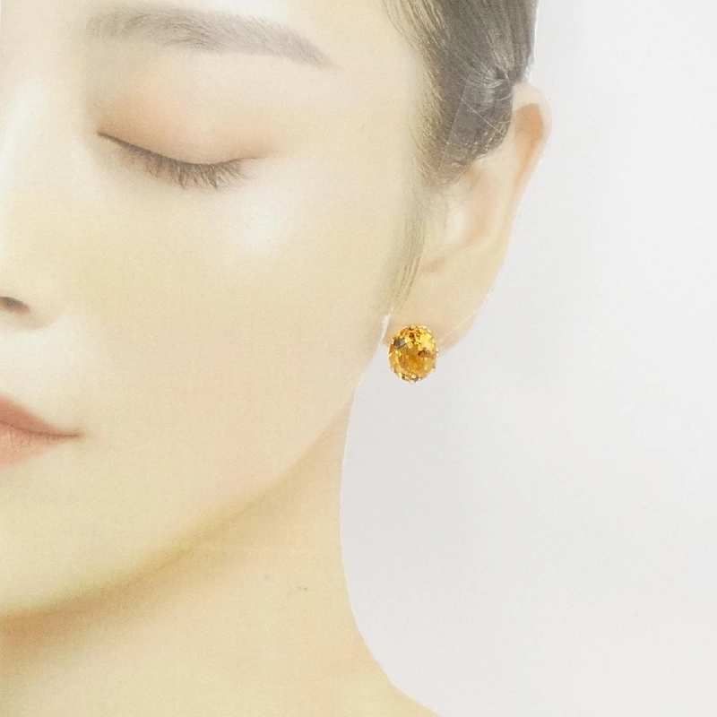 K18YG Citrine Bông tai - Hàng hiệu Chính hãng 867999