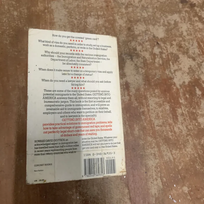 GETTING INTO AMERICA- HOWARD DAVID DEUTSCH  763153