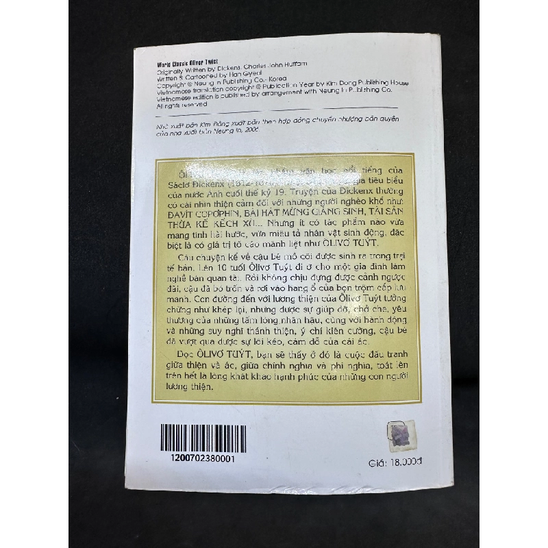 Ôlivơ Tuýt - Sáclo Đickenx, Danh Tác Thế Giới, Mới 80% (Ố Vàng), 2007 SBM2405 150228