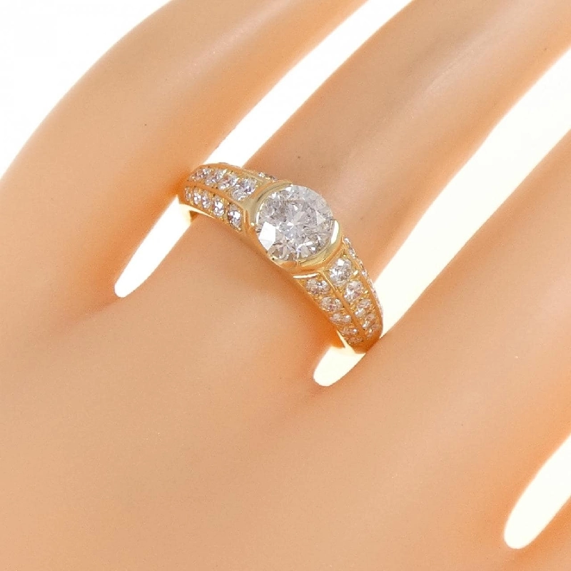 Nhẫn kim cương K18YG 0.914CT 669720