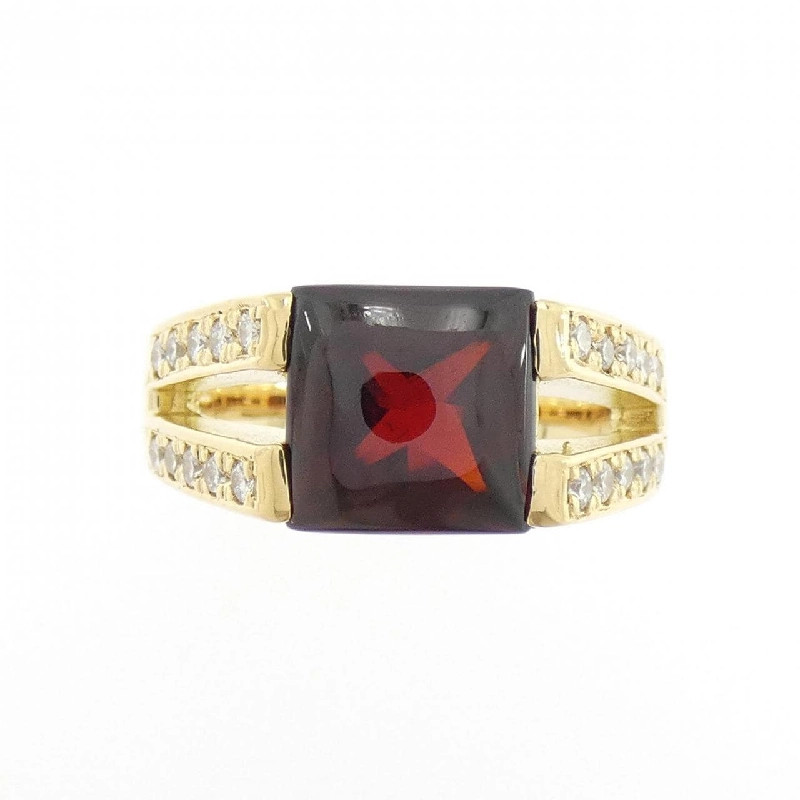 K18YG Garnet Ring - Hàng hiệu Authentic 850660