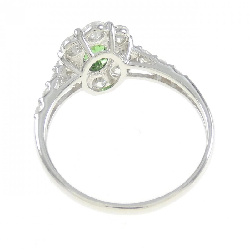 Nhẫn Garnet Xanh PT950 0.36CT 669681