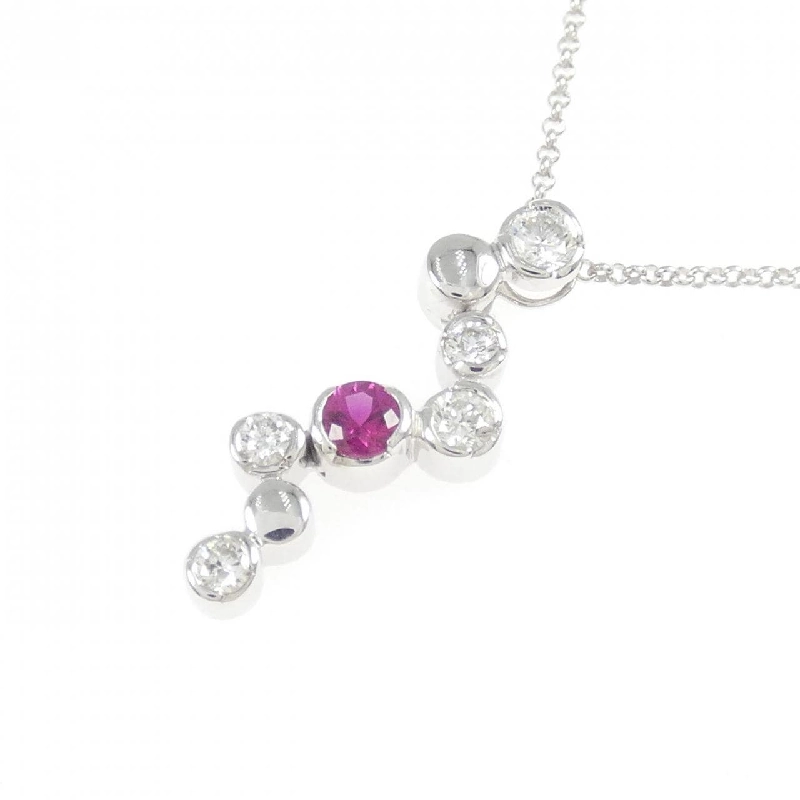 K18WG Dây chuyền Ruby 0.15CT - Hàng hiệu Chính hãng 856706