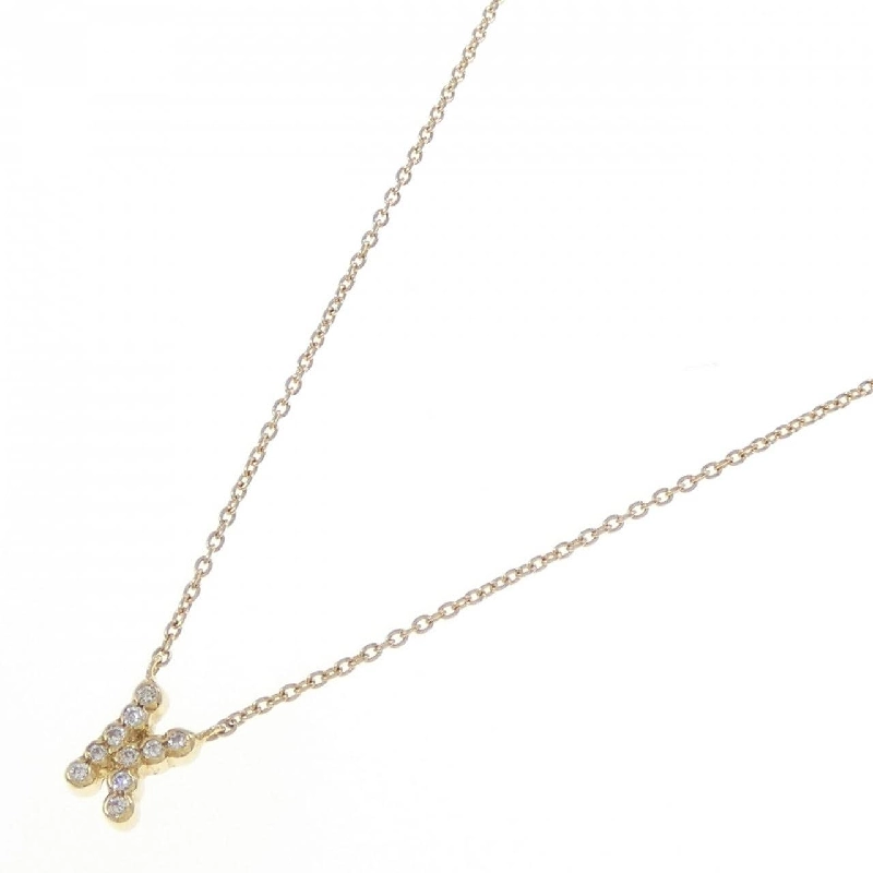 K18YG Chữ cái K Dây chuyền kim cương - Hàng hiệu Chính hãng 858033