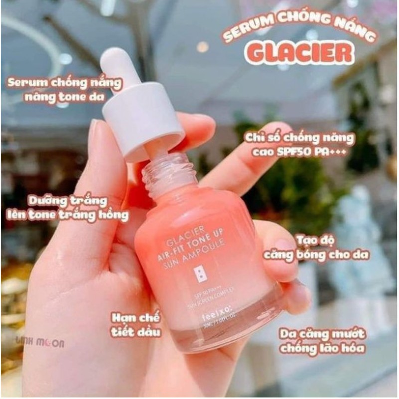 Serum Chống Nắng SPF50++ Dưỡng Trắng GLACIER Air Fit Tone Up Ampoule - 30ml 145539
