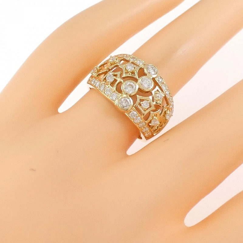 Nhẫn kim cương K18YG 0.87CT 671552