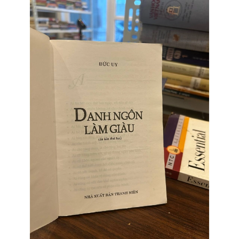 Danh Ngôn Làm Giàu - Đức Uy - Đức Uy 1000734