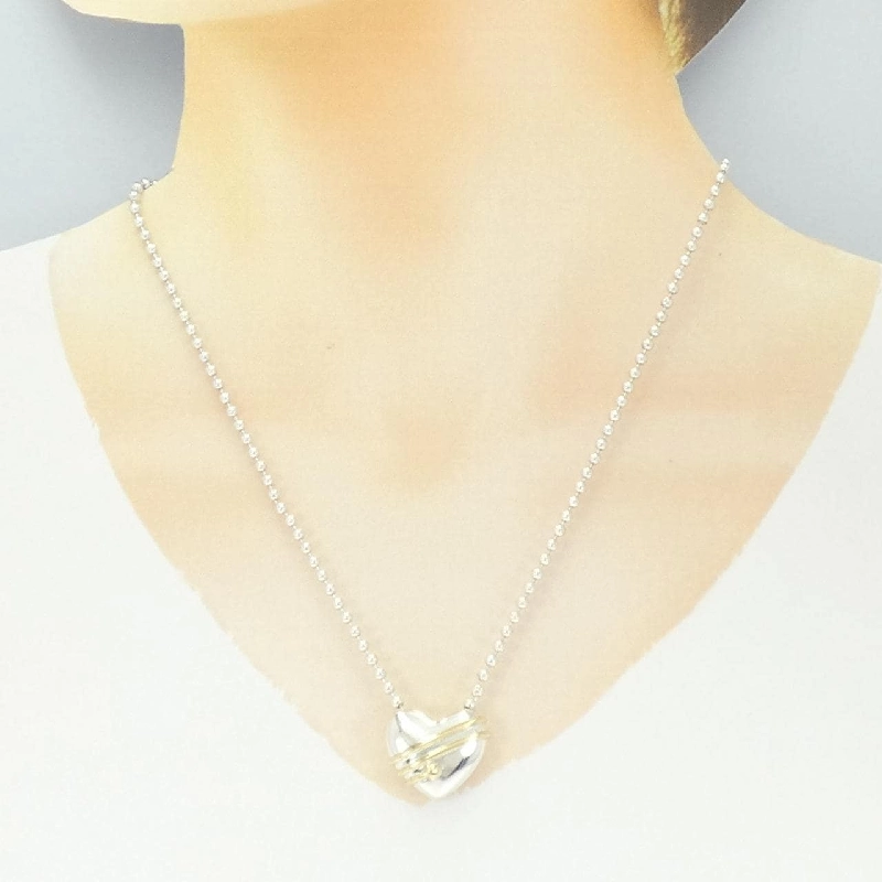 Dây chuyền Tiffany Heart 925/750YG - Hàng hiệu Chính hãng 858811