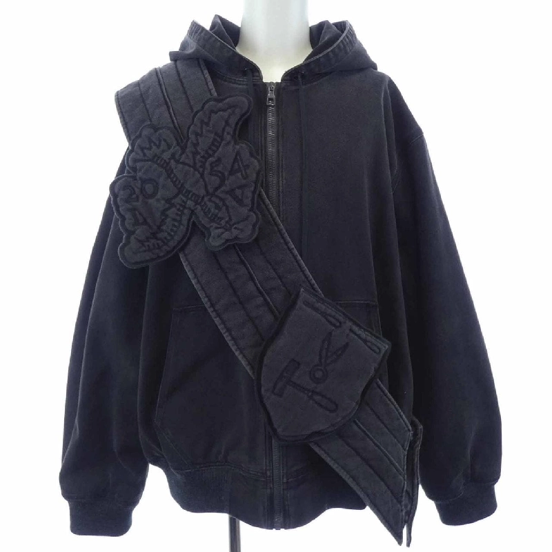 Louis Vuitton Áo khoác denim có mũ và dây đai HHA61WRDH - Hàng hiệu Chính hãng 894510