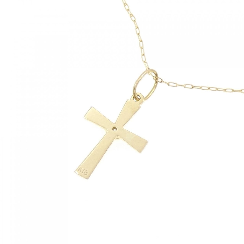 K18YG Dây chuyền kim cương hình chữ thập - Hàng hiệu Authentic 856433