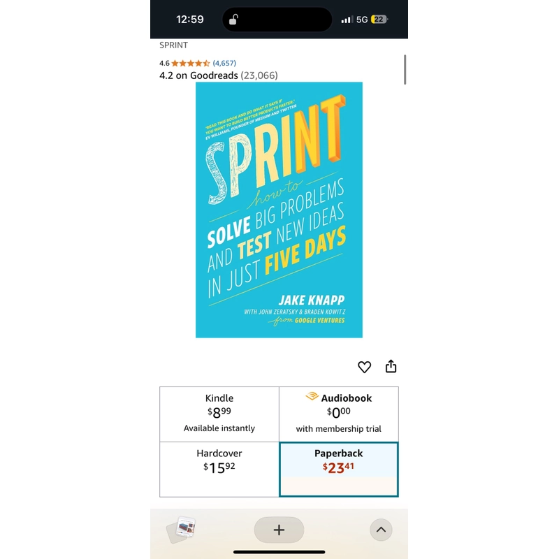 [Amazon] Sprint - How to solve big problems and test new ideas in just five days 528538
