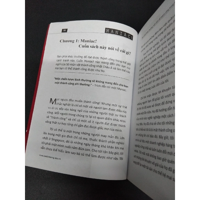 Maniac! khác thường mới 80% ố nhẹ 2012 bạn phải khác thường một chút để thành công HCM2207 Andy Ong KỸ NĂNG 916126