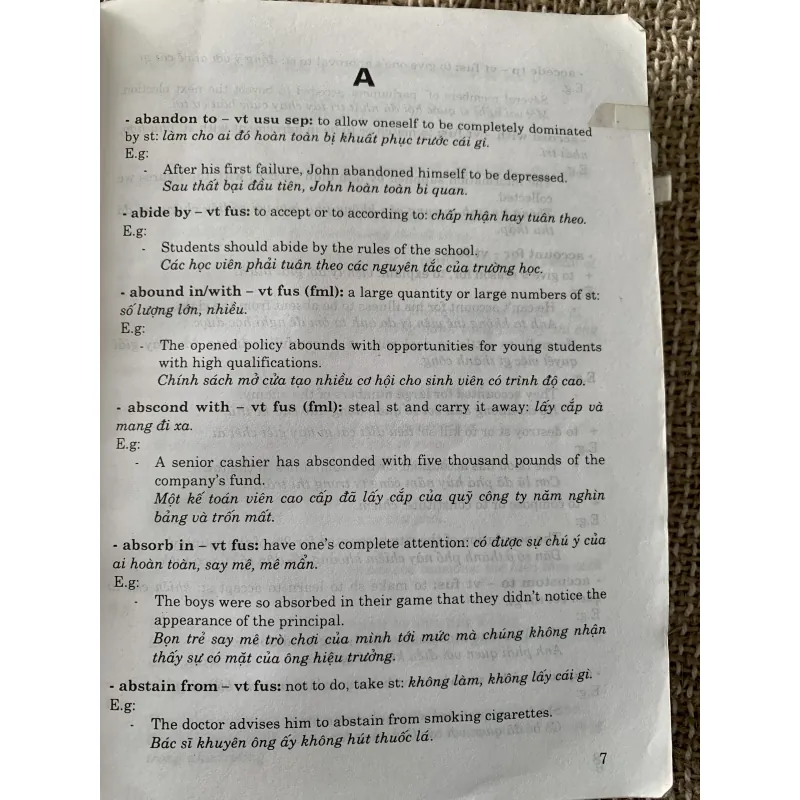 Cụm động từ TIẾNG ANH, Xuân Bá 1020551