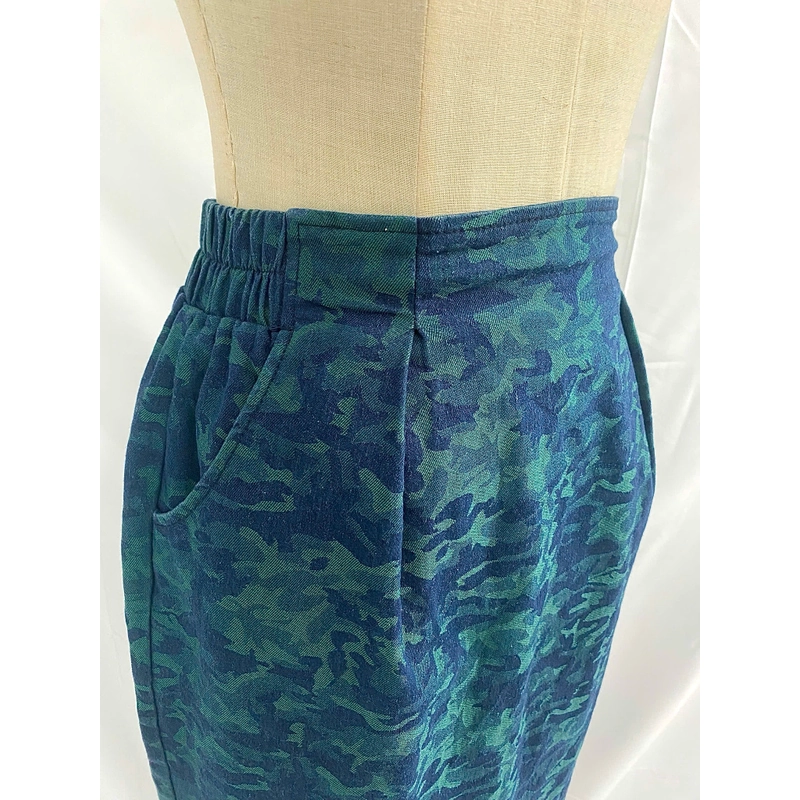 🌻CHÂN VÁY HOA XANH, Size S, Eo chun, Mới 90% 452759