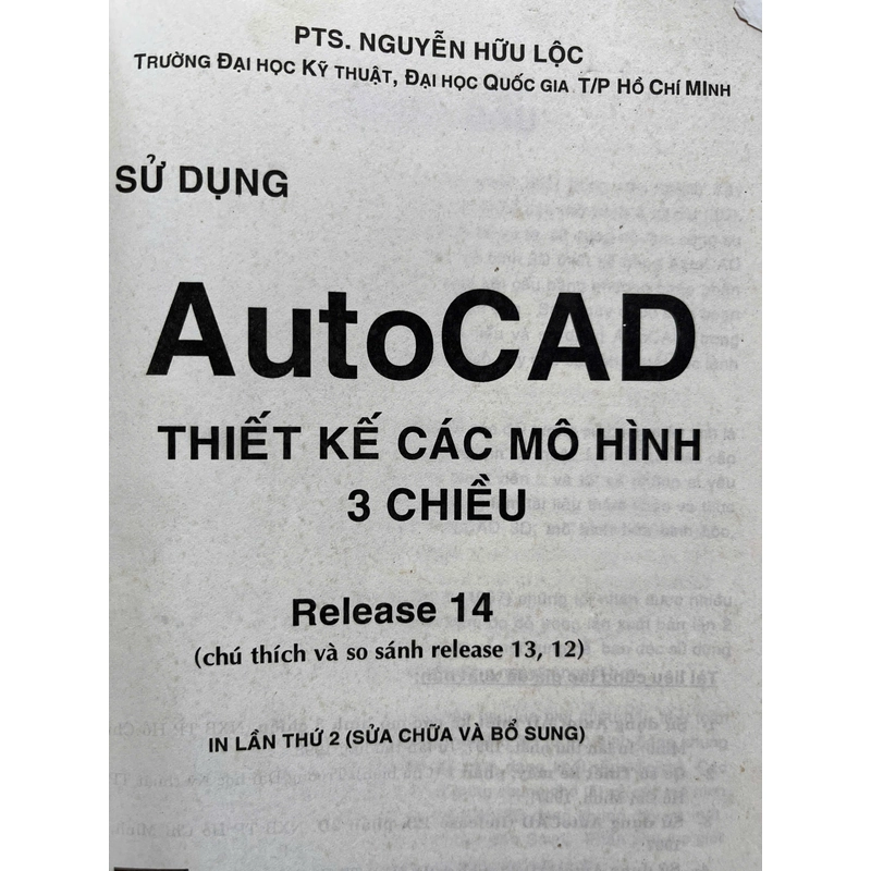SỬ DỤNG AUTOCAD THIẾT KẾ CÁC MÔ HÌNH 3 CHIỀU 528701