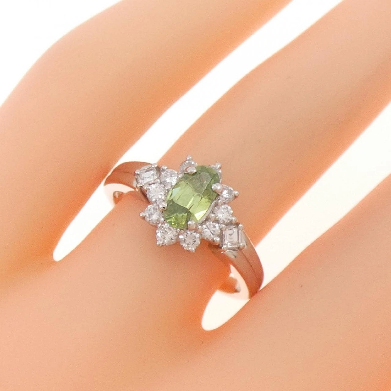 Nhẫn Đá Garnet Demantoid PT900 0.59CT - Hàng hiệu Chính hãng 855554