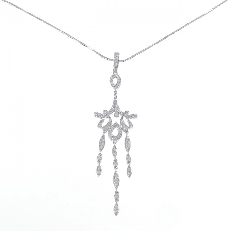 K18WG Dây chuyền kim cương 0.78CT - Hàng hiệu Authentic 859736