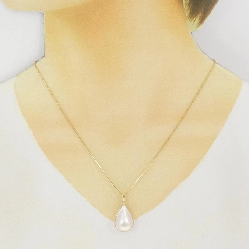 K18YG Mabe Pearl Necklace - Hàng hiệu Authentic 857788