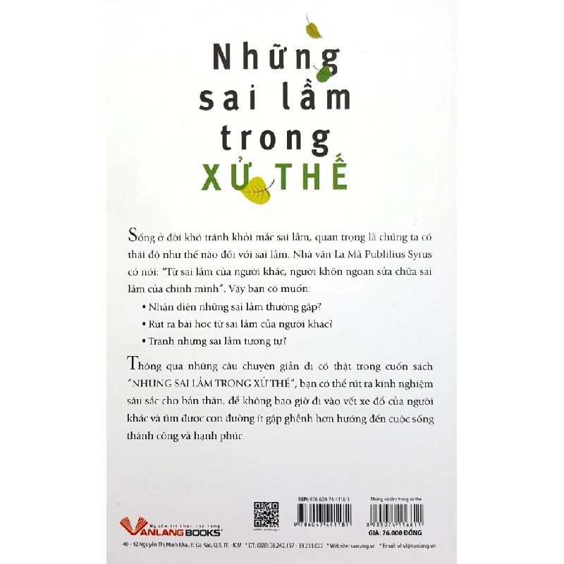 Những Sai Lầm Trong Xử Thế - Tăng Văn 180897