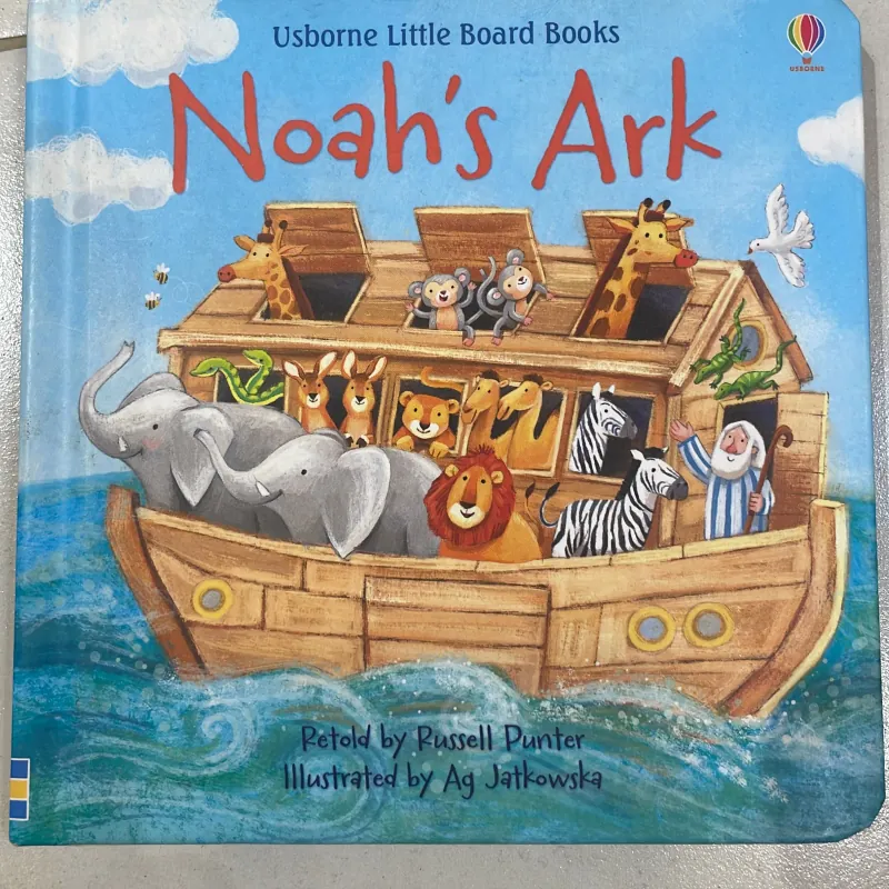 NGOẠI VĂN tiếng anh trẻ em : Usborne Little Board Books NOAH’s Ark  1027819
