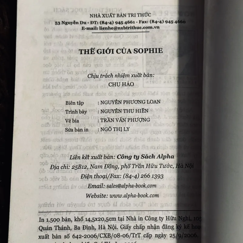 Thế giới của Sophie 932158